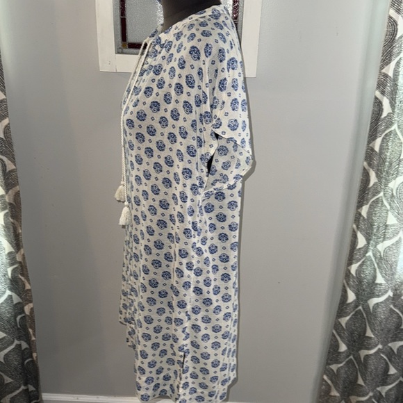 Madewell 100% Cotton Block Print Bathing Suit Cover Up SZ Large - Picture 4 of 8